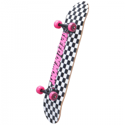 Skateboard SPEED DEMONS Checkers 7.75" | PINK
