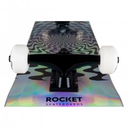 Skateboard ROCKET Warp Foil 8" | SILVER