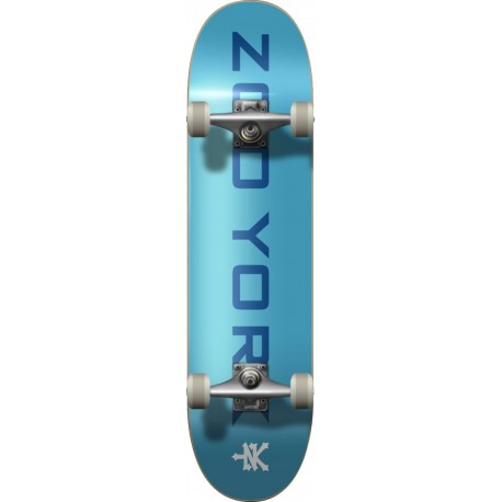 Skateboard ZOO YORK Logo Block 8" | BLUE-WHITE