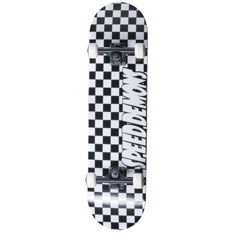 Skateboard SPEED DEMONS Checkers 29x7" | 73.6x17.8cm | WHITE