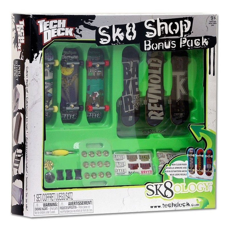Fingerboard Celá Sada TECHDECK SK8 SHOP | Bonus Pack + Stojan "Baker"